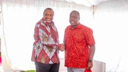 File image of Uhuru Kenyatta and Fred Matiang'i